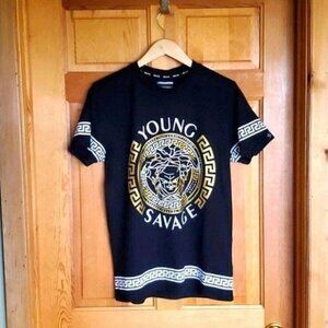 RISE AS 1NE Graphic Young Savage Crew Neck Short Sleeve Sz M T-shirt